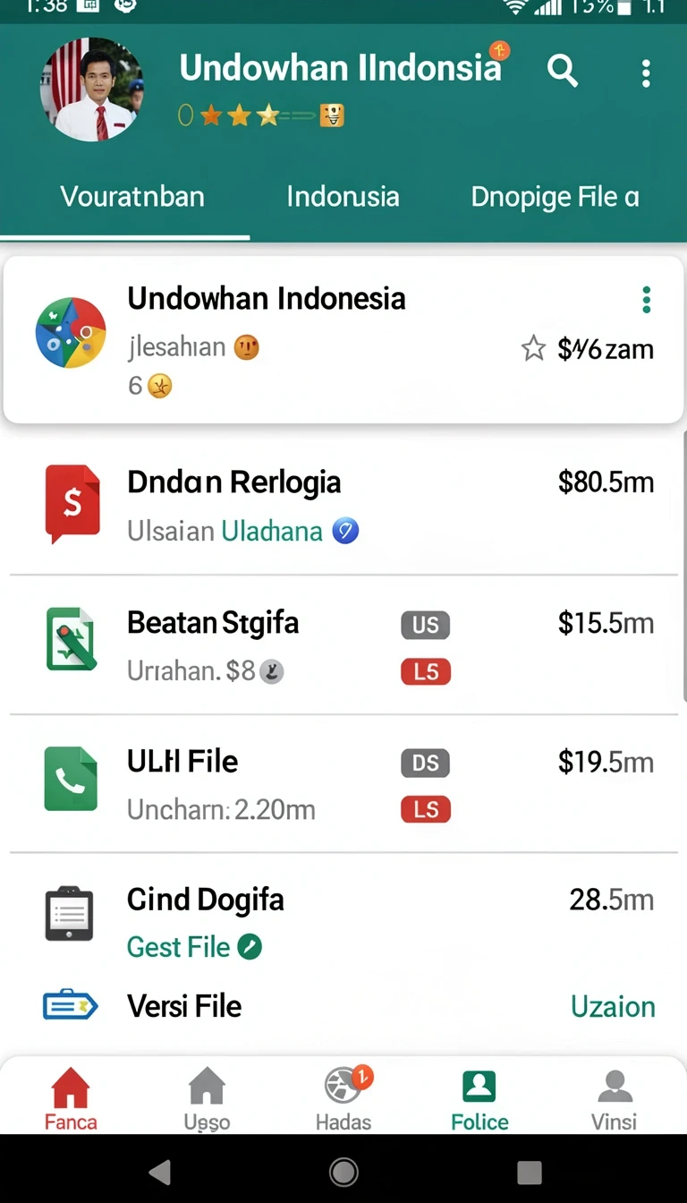 Beranda ringkas dengan kategori dan ringkasan paket yang baru diperbarui.